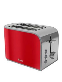 Swan St17020Rn Retro 2-Slice Toaster - Red